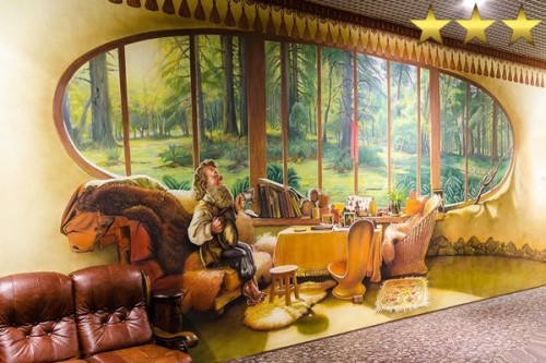 Аэрография на стенах в детской party-room в Парке Горького