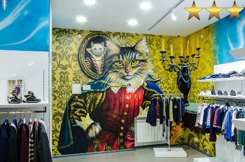 Роспись стен в магазине детской одежды «Queen's kids»