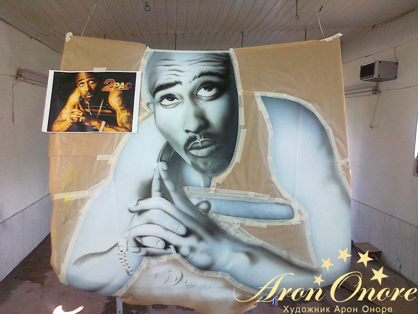 Аэрография на капоте автомобиля Mitsubishi – картинка 2 PAC