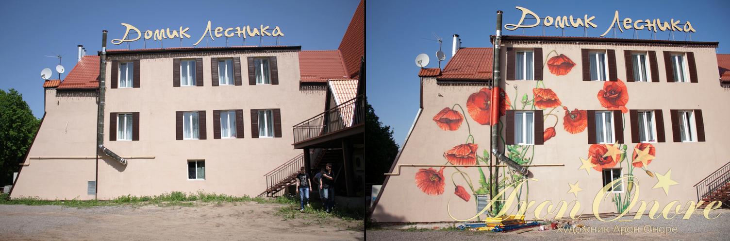 роспись домика лесника маки